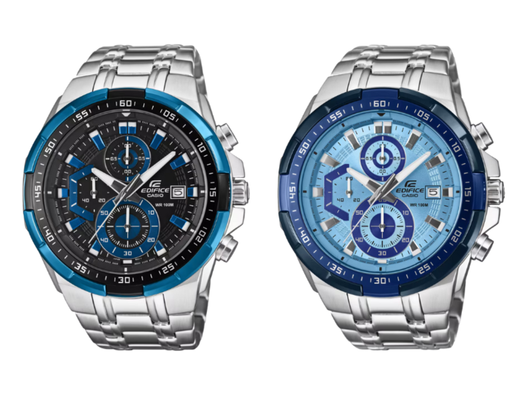Los relojes Casio Edifice EFR539D-1A2V (izquierda) y EFR539DE-2AV (derecha). (Fuente de la imagen: Casio)