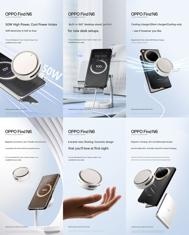Características principales del cargador inalámbrico magnético y refrigerador Oppo de 50 W de 2ª generación (traducción automática)