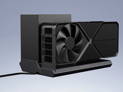 La DEG2 dispone tanto de OCuLink como de Thunderbolt 5. En la imagen: la base para eGPU DEG1. (Fuente de la imagen: Minisforum - editado)