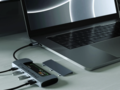 El adaptador multipuerto híbrido USB-C de Satechi cuenta con una carcasa M.2 SSD. (Imagen: Satechi)