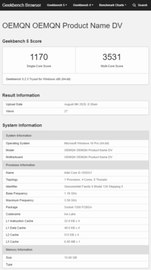 (Fuente de la imagen: Geekbench)