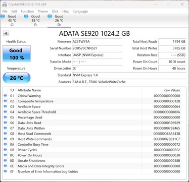 ADATA SE920 utiliza el protocolo UASP (USB Attached SCSI Protocol)