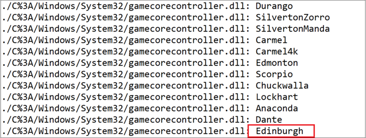 Código de Xbox con "Edimburgo". (Fuente de la imagen: @XB1_HexDecimal)