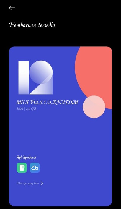 MIUI 12.5 para el Redmi Note 9 indonesio.