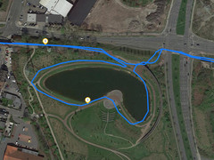 Garmin Edge 500 - Pedaleando alrededor de un lago