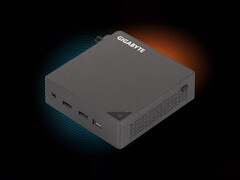 Los modelos GB-BRR7-450 y GB-BRR5-430 aún no están disponibles para su compra. En la imagen: una imagen promocional retocada del mini PC.