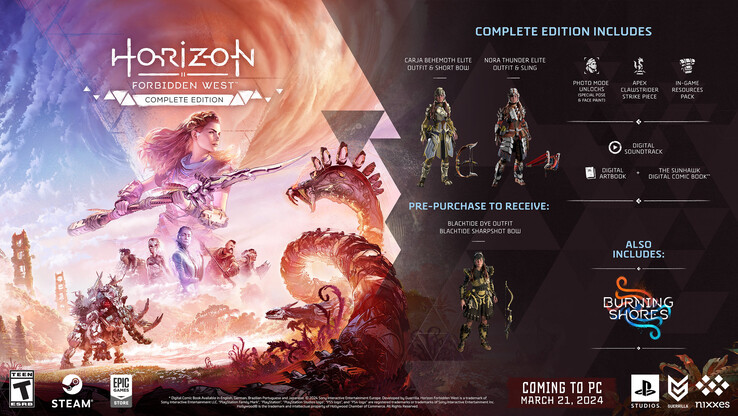 Ventajas del pedido anticipado de Horizon Forbidden West (imagen vía Sony)