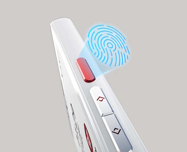 Un sensor de huellas dactilares está a bordo