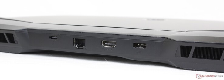 Trasera: Thunderbolt 4 + DisplayPort, RJ45-LAN, HDMI 2.0, adaptador de CA