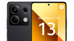 La Redmi Note 13 5G en su colorway &#039;Graphite Black&#039;. (Fuente de la imagen: Aldi Talk)