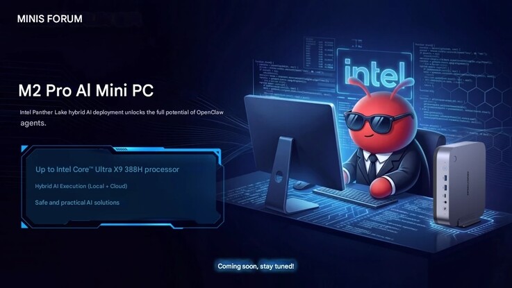 El mini PC M2 Pro estará alimentado por un procesador Intel Core Ultra X9 de hasta 16 núcleos.