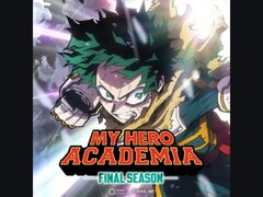 Póster promocional de My Hero Academia: Temporada Final que muestra a Izuku Midoriya (Deku) en acción con una energía resplandeciente y una expresión intensa, sobre un fondo dinámico. (Fuente de la imagen: @MHAOfficial vía X)