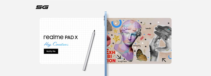 Realme promociona la Pad X para convertirse en la "única tableta 5G" de su segmento en su lanzamiento. (Fuente: Flipkart vía Realme IN)