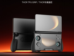 Entre los accesorios oficiales que saldrán a la venta para el AYN Thor se encuentra una funda de agarre. (Fuente de la imagen: AYN Technologies)