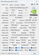 GPU-Z: Gráficos Nvidia