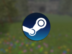 Cheese Rolling se basa en la famosa persecución cuesta abajo de Gloucestershire, Inglaterra, que se celebra anualmente. En la imagen: el logotipo de Steam superpuesto sobre una captura de pantalla borrosa del juego. (Fuente de la imagen: Steam - Editado)