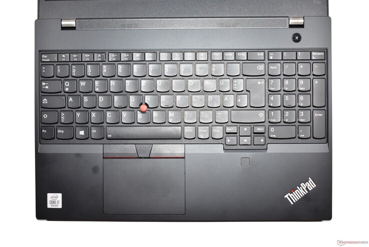 Área del teclado del Lenovo ThinkPad T15p Gen 1
