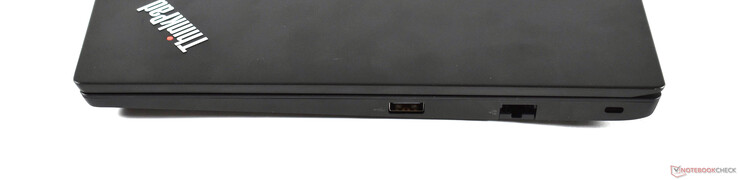 Derecha: USB 2.0 Tipo-A, RJ45-Ethernet, cerradura Kensington
