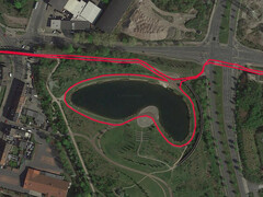 Prueba de GPS: Samsung Galaxy Fold 5G - En bicicleta alrededor de un lago