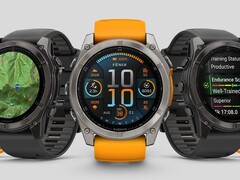 El Fenix 8 de Garmin (en la imagen) y los smartwatches relacionados han recibido la versión beta 17.27. (Fuente de la imagen: Garmin)