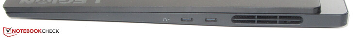 Lado derecho: 2x USB 3.2 Gen 2 (Tipo-C; Power Delivery, DisplayPort)