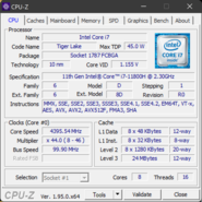 Página principal de CPU-Z