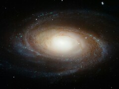 Una imagen que muestra una galaxia espiral.