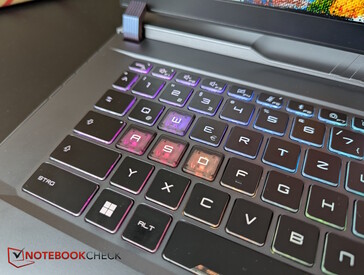 Teclas WASD, sin tecla fn a la izquierda