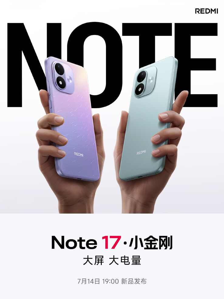 Imágenes promocionales oficiales del Redmi Note 17.