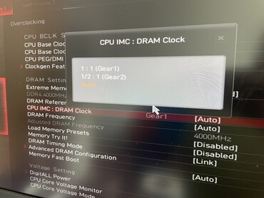 Opciones de la BIOS CPU IMC (Fuente de la imagen: Chiphell)