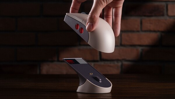 El ratón Retro R8 de 8BitDo - Edición N tiene un diseño inspirado en la NES. (Fuente de la imagen: 8BitDo)