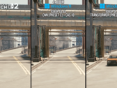 Una comparación lado a lado de los modelos que ejecutan Cyberpunk 2077 (fuente de la imagen: Digital Foundry YT)