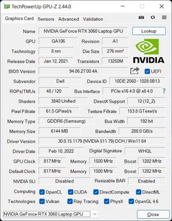 GPU-Z GeForce RTX 3060