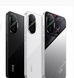 El Poco F7 en sus tres opciones de color. (Fuente: Mukul Sharma)