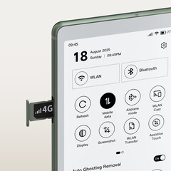 El lector AiPaper de Viwoods dispone de conectividad inalámbrica 4G opcional. (Fuente de la imagen: Viwoods)