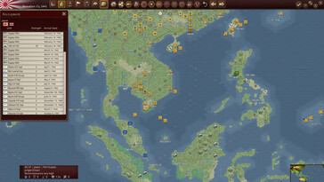 En la imagen: una captura de pantalla del juego Warplan Pacific.