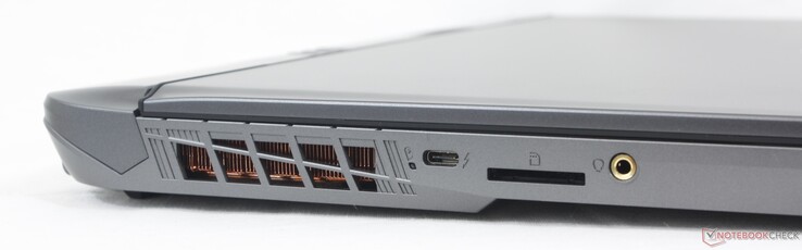 Izquierda: USB-C Thunderbolt 4 con DisplayPort, lector de tarjetas SD, auriculares de 3,5 mm