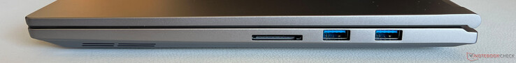 Lado derecho: Lector de tarjetas SD, 2x USB-A 3.2 Gen.1 (5 Gbps)