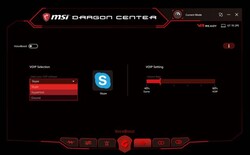 Configuración de Voiceboost en MSI Dragon Center. (Fuente de la imagen: MSI)