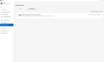 Notificación de anuncios para promocionar el software Glide