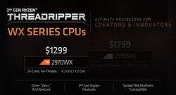 Una visión general de los precios de las APUs WX (Fuente: AMD)