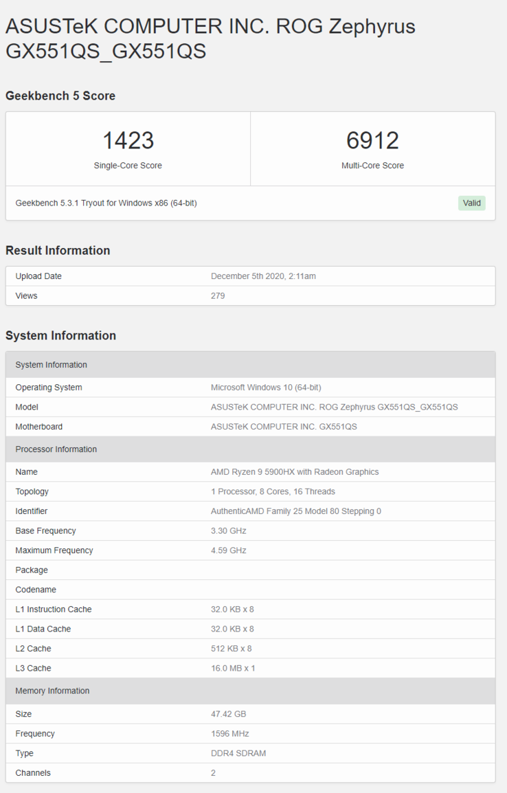 (Fuente de la imagen: Geekbench)