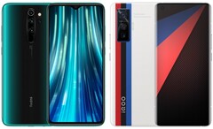 El Redmi Note 8 Pro y el iQOO 5 Pro son los campeones de presupuesto y de rendimiento de los precios. (Fuente de la imagen: Xiaomi/Vivo - editado)