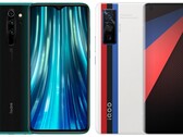 El Redmi Note 8 Pro y el iQOO 5 Pro son los campeones de presupuesto y de rendimiento de los precios. (Fuente de la imagen: Xiaomi/Vivo - editado)