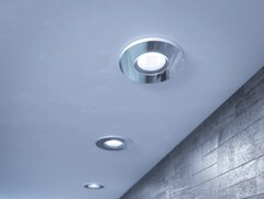 El foco empotrable para cuarto de baño Philips Hue Adore está ahora disponible en blanco, uniéndose a la versión original plateada (en la imagen). (Fuente de la imagen: Philips)