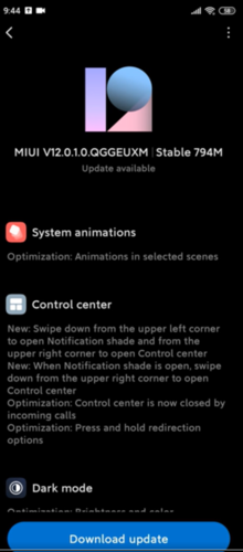V12.0.1.0.QGGEUXM se está desplegando en el Redmi Note 8 Pro ahora. (Fuente de la imagen: r/Xiaomi)