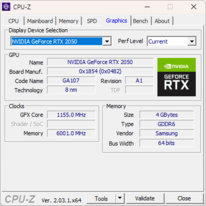 CPU-Z: Gráficos Nvidia