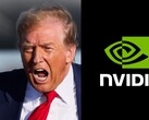 El presidente Donald Trump y Nvidia (Fuente de la imagen: Brendan McDermid, Reuters, y Nvidia; editado)