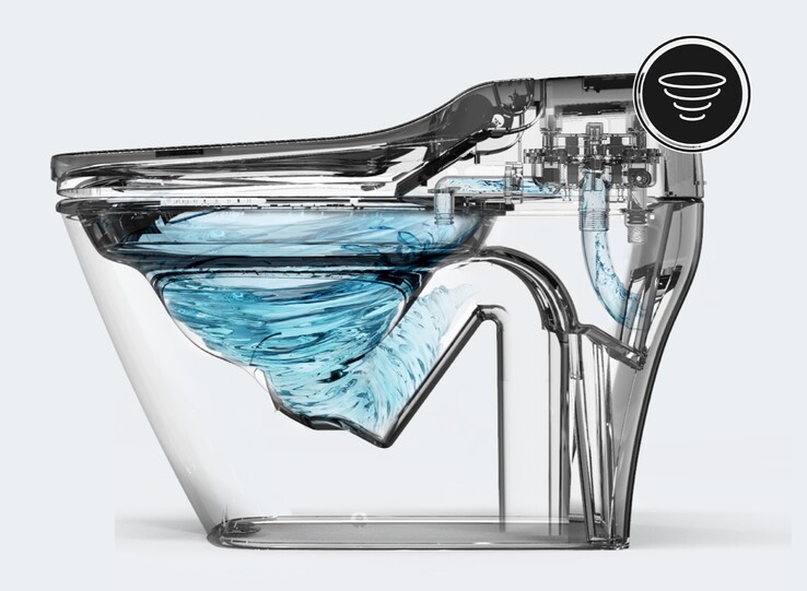 El inodoro inteligente Vovo Neo realiza la descarga automática utilizando la cantidad de agua adecuada en función del tiempo de asiento. (Fuente de la imagen: Vovo)