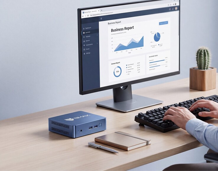 El Bmax B3 Turbo Mini PC cuenta con un modesto procesador Intel de cuatro núcleos y una carcasa compacta.